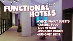 the words functional hotels appear to be in english