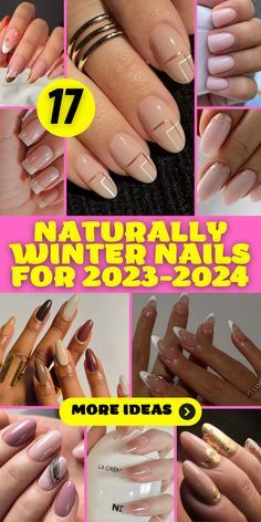 Short Oval New Years Nails, Christmas Nails 2023 Neutral, Nails 2024 Trends Natural, Nail Colors For Christmas 2023, Latest Nail Trends 2020, 2024 Neutral Nails, Oval Nails Short Design, Nail Ideas 2023 Pink, Nude Winter Nails Short