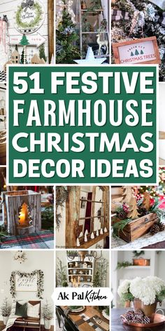 Farmhouse Christmas decor brings a cozy, rustic feel to your holiday season. Transform your home with DIY farmhouse Christmas decorations, from wooden Christmas signs to rustic Christmas ornaments. Add a vintage touch with country holiday decor or Christmas wreaths for front doors. Create a warm atmosphere with Christmas mantel decor and DIY Christmas centerpieces. These farmhouse holiday decorations are perfect for anyone looking to add a rustic, country style to their Christmas celebrations! Farmhouse Christmas Pictures, Country Christmas Decorations Diy Rustic, Diy Christmas Farmhouse Decor, Rustic Wood Christmas Decor, Christmas Farmhouse Decor Ideas, Country Christmas Decorations Diy, Country Christmas Ideas, Farm Christmas Decorations, Diy Rustic Christmas Decorations