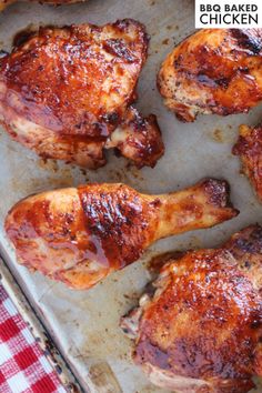 baked chicken wings on a baking sheet ready to be cooked in the oven with text overlay