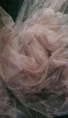 Baby Pink Color, Clothes Fabric, Baby Pink Colour, Beaded Tulle, Gold Aesthetic, 背景 シンプル, My Works, Tulle Fabric, Inspirational Images