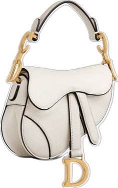 Luxury White Saddle Shoulder Bag, Chic White Leather Saddle Bag, Designer White Satchel With Palladium Hardware, Maria Grazia Chiuri, Stirrups, Patch Pocket, Saddle, Saddle Bags, Luxury Bags