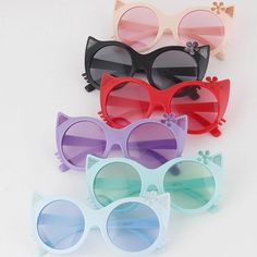 Get ready to pounce into style with these cat round sunglasses for kids! With a fun and cute style, these sunglasses are great for daily wear, perfect for any young fashionista. Protect your little one's eyes in style with these hot shades! Sunglasses For Kids, Cute Style, Kids Sunglasses, Round Sunglasses, Daily Wear, For Kids, Shades, Rainbow, Sunglasses