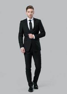 Fitted Professional Blazer For Black Tie Events, Professional Tuxedo For Black-tie Events, Slim Fit Tuxedo For Business Casual, Professional Slim Fit Tuxedo With Notch Lapel, Fitted Tuxedo For Business Casual, Black Tie Slim Fit Blazer, Slim Fit Notch Lapel Tuxedo For Business Casual, Notch Lapel Single-button Suits For Black-tie Events, Single Breasted Notch Lapel Suits For Black-tie Events