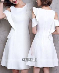 10% off now|Free shipping world-wide. Little White Short Homecoming Graduation Dress With Cold Shoulder at GemGrace. Click to learn our pro custom-made service for wedding dress, formal dress. View #HomecomingDresses for more ideas. White Knee-length Homecoming Dress, White Short Sleeve Mini Dress For Prom, White Off-shoulder Dress For Homecoming, White Off-shoulder Homecoming Dress, White Knee-length Mini Dress For Prom, White Knee-length Prom Mini Dress, White Knee-length Mini Dress For Bridesmaid, White Fitted Cold Shoulder Dress, White Off-shoulder Mini Dress For Prom