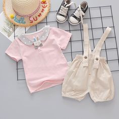 Suitable Season:Summer Thickness of clothing:Regular Package included:2 Pieces Material&Fabric:Cotton Wash Label:On the inside Keyword Tag:Cute Toddler Dresses Cute Pink Short Set For Summer, Pink Short Sleeve Short Set For Summer, Cute Cotton Short Set For Summer, Cute Short Sleeve Set For Spring, Cute Short Sleeve Short Set For Spring, Pink Cotton Sets For Summer, Summer Pink Cotton Sets, Cute Pink Short Set For Spring, Playful White Sets For Summer