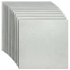 six white marble tiles stacked on top of each other