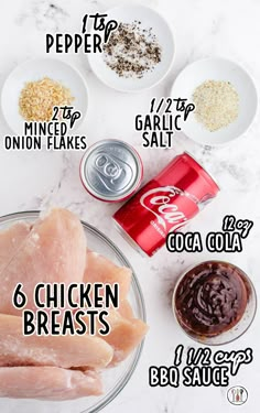 Easy to make, no-fuss Slow Cooker Coca Cola Chicken is full of delicious barbecue flavors. The perfect dinner for busy families! Orange Chicken Crock Pot, Chicken Breast Crockpot Recipes, Crockpot Chicken Breast, Chicken Garlic