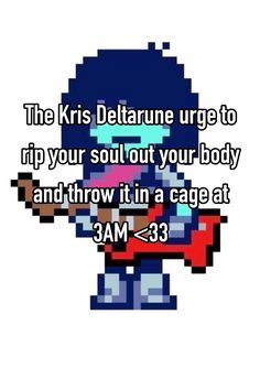 an image of a cartoon character with the words, the krs detaure urge to