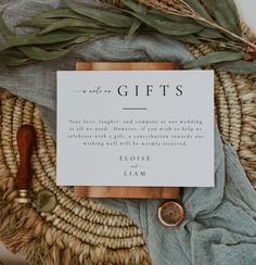 a wooden sign that reads, when gifts