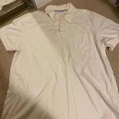 Brand New (No Tags) Size Men Xl Brand Banana Republic Casual Cream Cotton Polo Shirt, Casual Beige Polo Shirt For Spring, Casual Beige Short Sleeve Polo Shirt, Beige Collared Cotton T-shirt, Beige Relaxed Fit Cotton Polo Shirt, Casual Beige Collared T-shirt, Banana Republic, Mens Polo, Mens Shirts