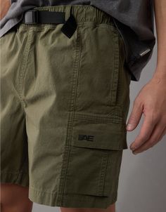 AE 24/7 7" Hiking Cargo Short Men Aesthetic, White Jeans Men, Athletic Fit Jeans, Dream Jeans, High Waisted Flare Jeans, Cargo Short, Hiking Shorts, Odds And Ends, Jean Trends