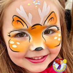 Popular Face Painting Designs, Face Painting Artistic, Deer Face Paint, Disney Face Painting, Face Painting Images, Festival Face Paint