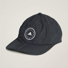 a black hat with white logo on it