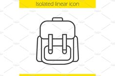 School backpack icon. Vector , #Sponsored, #line#Thin#Student#illustration #Ad Backpack Icon, Student Illustration, Illustration Student, Logo Reference, Jordan Logo, Outline Drawing, Outline Drawings, Line Illustration, School Backpack