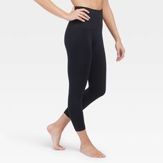 New and Improved! Want style that's totally seamless? Then look no further than these sleek, must-have leggings! The lightweight fabric offers comfy wear that lasts all day, while the shaping waistband provides a toned tummy and perky rear view. Oh, and let's not forget the seamless design, which creates an all-over flattering fit. Seamless Comfort Stretch Leggings For Yoga, Seamless Leggings For Light Exercise, Stretch Smoothing Leggings For Workout, Smoothing Stretch Leggings For Workout, Stretch Workout Leggings With Smoothing Detail, Versatile Seamless Leggings, Seamless Compression Leggings For Light Exercise, Comfort Stretch Seamless Leggings For Gym, Comfort Stretch Seamless Tights For Pilates