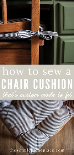 how to sew a chair cushion that's custom made to fit