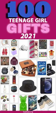 the cover of 100 teenage girl gifts, featuring hats and other items from various countries