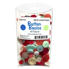 a package of buttons with the words button basics on it