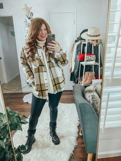 Shop our Influencers' top picks on Amazon Plaid Shacket Outfit Women, Plaid Shacket Outfit, Shacket Outfit Women, Shacket Outfit, Plaid Shacket, Stitch Fix Outfits, Winter Capsule, Winter 23, Outfit Women