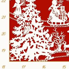 a paper cut christmas scene with santa and his sleigh