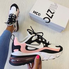 Sneaker Outfits, Nike Air Max 270 React, Dr Shoes, Jordan Shoes Girls, Kicks Shoes, 270 React, Air Max 270 React, All Nike Shoes, Nike Air Shoes