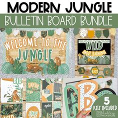 the modern jungle bulletin board bundle