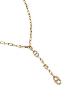 Bloomingdale's Fine Collection Diamond Link Lariat Necklace in 14K Yellow Gold, 0.50 ct. Luxury Lariat Jewelry With Single Cut Diamonds, Luxury Diamond Lariat Jewelry, Formal Lariat Jewelry With Single Cut Diamonds, Luxury Chain Lariat Necklace For Formal Occasions, Timeless Yellow Gold Diamond Lariat Necklace, Yellow Gold Lariat Jewelry With Diamond Accents, Luxury Lariat Chain Jewelry, Formal Yellow Gold Diamond Lariat Necklace, Fine Jewelry Lariat With Brilliant Cut