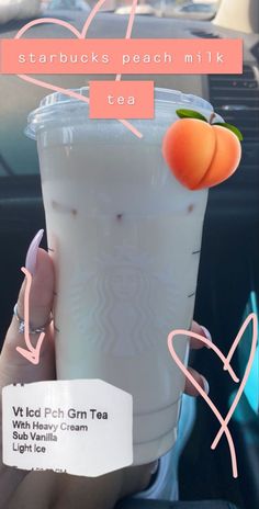 the starbucks peach milkshake is being held up