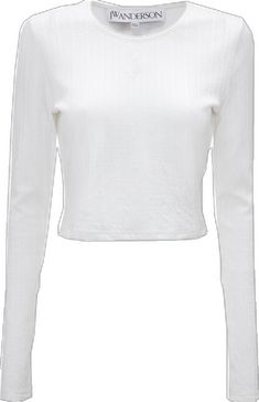 White Cotton Cropped Top, White Cropped Cotton Top, White Cotton Cropped Hem Top, White Cropped Hem Tops For Fall, Fitted White Cropped Top, Chic White Tops With Ribbed Neckline, White Fitted Top With Cropped Hem, Fitted White Top With Cropped Hem, Chic White Top With Ribbed Neckline