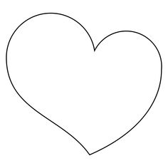 a black and white outline of a heart