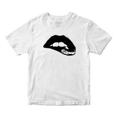 Black Lip Unisex T-shirt | printwithSKY Punk Style Pre-shrunk Short Sleeve Shirt, Trendy Unisex T-shirt With Letter Print, Graphic Cotton T-shirt For Streetwear, Trendy Cotton T-shirt For Streetwear, Edgy Short Sleeve T-shirt With Text Print, Grunge Cotton Crew Neck T-shirt, Trendy Black Cotton T-shirt, Unisex Band Merch T-shirt With Crew Neck, Punk Style Cotton Tops With Graphic Print