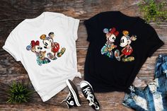 Tee Outfits, Minnie Mouse Shirt, Cute Disney Outfits, Mickey Mouse Shirt, Minnie Mouse Shirts, Minnie Shirt, Mickey Mouse Shirts, Mickey And Minnie Mouse, Mickey Y Minnie