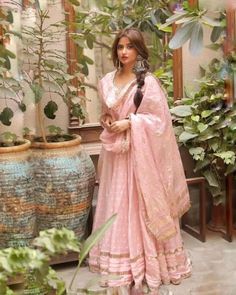 Pink Indian Outfit, Festive Outfits, Pakistan Dress, Anarkali Dress Pattern, Dresses Design, Sajal Ali, India Dress, Silk Pajama, Desi Fashion Casual