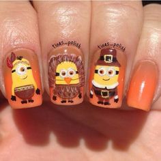 Thanksgiving minion nails Minion Thanksgiving, Minion Nail Art, Google Ideas, Minion Nails, Fall Thanksgiving Nails, Thanksgiving Nail Designs, Thanksgiving Nail Art, Thanksgiving Nail, Cute Image