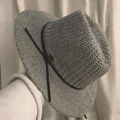 Brand New, Never Worn! Cute Stylish Gray Knit Looking Hat. Faux Leather Thin Band Around It. Holds Shape Nicely! Great Finishing Piece To An Ensemble!! Acne Women, Purple Beret, Camo Bucket Hat, Vintage Baseball Hats, Black And White Hats, Best Flip Flops, Beanie Style, Plaid Coat, Stylish Hats