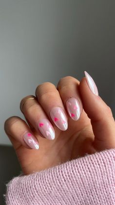 Vday Nails, February Nails, Smink Inspiration, Her Nails, Heart Nails