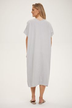 Our Day Caftan is a favorite, reimagined caftan style for easy everyday wear. One of Emily's favorite summer staples that we've brought into the line. Wear over your swimsuit, out to lunch, out to dinner. Great for travel. Available in various colors. Handkerchief weight linen Straight bodice, no pockets V neck line with folded tab Made in USA Wash cold on gentle, hang to dry or tumble dry on low. *All SALE items are considered Final Sale items and cannot be returned Out To Lunch, Caftan Dress, Beach Ready, Linen Shop, Shopping Day, Summer Staples, Summer Essentials, The Line, Sale Items