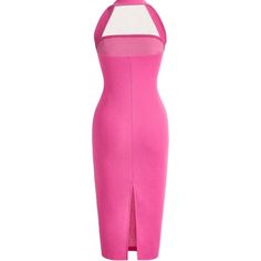 Shein Icon Barbie Hot Pink Solid Halter Neck Backless Bodycon Dress Ladies Size M / Us 6 Purchased Two Different Sizes Of This Dress In The Summer Of 2023 But Forgot To Return This One. Paid $25 Or So For It. Never Worn/Brand New W/Tags. Info: Color: Hot Pink Style: Elegant Pattern Type: Plain Details: Backless, Split Neckline: Halter Sleeve Length: Sleeveless Type: Bodycon Waist Line: Natural Hem Shaped: Pencil Length: Midi Fit Type: Slim Fit Fabric: Slight Stretch Material: Knitted Fabric Composition: 95% Polyester, 5% Elastane Care Instructions: Machine Wash Or Professional Dry Clean Sheer: No I Have No Other Details About The Dress. The Pictures Are From Shein. If You Wear A Lad Pink Halter Neck Bodycon Dress, Pink Bodycon Halter Neck Dress, Solid Color Bodycon Midi Dress With Halter Neck, Pink Fitted Halter Backless Dress, Pink Fitted Backless Halter Dress, Stretch Halter Neck Midi Dress For Club, Pink Bodycon Halter Dress, Chic Pink Fitted Halter Dress, Pink Fitted Halter Dress For Date Night