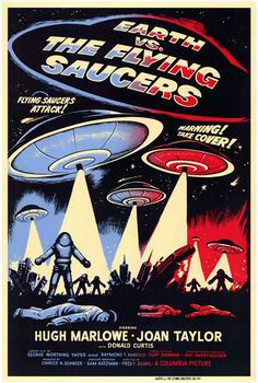 an old movie poster for the flying saucers