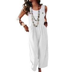 La Mode White Pocket Gaucho Jumpsuit Size Xl Elevate Your Style With The La Mode White Pocket Gaucho Jumpsuit In Size Xl. This Jumpsuit Combines Comfort With Fashion, Featuring A Wide-Leg Silhouette And Convenient Pockets For A Trendy And Practical Look. Key Features: * Size: Xl * Wide-Leg Silhouette * Convenient Pockets * Stylish And Comfortable Summer Plain Jumpsuits And Rompers, White Beach Jumpsuit With Relaxed Fit, Summer White Solid Color Jumpsuits And Rompers, Casual White Jumpsuits And Rompers For Loungewear, White Summer Jumpsuits And Rompers Solid Color, White Relaxed Fit Jumpsuit For Vacation, White Casual Jumpsuits And Rompers For Beach, Casual White Jumpsuits And Rompers For The Beach, White Casual Beach Jumpsuits And Rompers