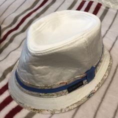 Nwot White U.S. Polo Assn. Trilby Or Panama Fashion Hat. One Size 100% Cotton. Never Worn. Superior Quality. Light Blue Trim Around Light Tan & White Flower Thicker Trim. Super Cute! Bought For Vacation But My Head Is Too Small. Panama Fashion, Panama Style, Light Blue Trim, White Polo, Blue Trim, Light Tan, White Flower, Hat Fashion, Panama