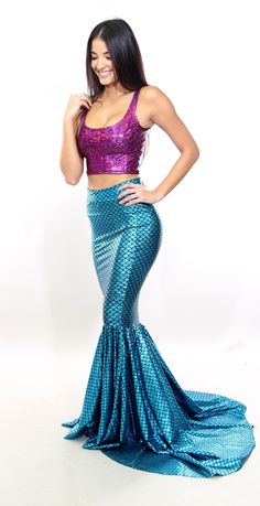 Mermaid Gear! Beautiful Mermaid Skirt. Choose Favorite Color! Beautiful Fabrics, Fast Turn Around. Made in the U.S.A. Blue Fitted Flare Skirt, Fitted Flare Blue Skirt, Fitted Purple Mermaid Dress, Fitted Mermaid Dress For Costume Party, Blue Fitted Mermaid Skirt, Fitted Blue Bottoms For Costume Party, Fitted Fishtail Party Skirt, Mermaid Skirt Outfit, Mermaid Costume Women