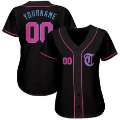 a women's black baseball jersey with the name and number 00 printed on it