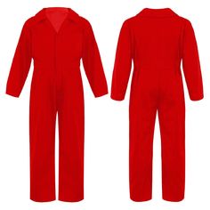 PRICES MAY VARY. Made of high quality material, light weight, soft, breathable and comfortable for wearing The jumpsuit features with long sleeves and turndown collar, simple solid color design Zipper closure in the front, easy to put on or take off, very convenient, fashion coverall style Size Table means age ranges for boys, but they are for general guidance only, hand wash cold Suitable for any occasion, for example, casual wear, performance wear, photo shoot and so on Set Include: 1Pc Boys J Red Long Sleeve Onesie, Fitted Long Sleeve Solid Onesie, Mechanic Costume, Mechanic Jumpsuit, Carnival Birthday Party, Jumpsuit Outfits, Coverall Jumpsuit, Flight Suit