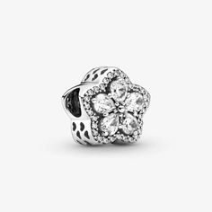 Sparkling Snowflake Pavé Charm | Sterling silver | Pandora US Sparkling Lavender Charm Silver Pandora, Pandora Christmas Charms 2022 Rudolph, Pandora Jewelry Charms Moonflower, Luxury Black Flower-shaped Jewelry, Pandora Silver Charms, Pandora Bracelet Charms Ideas, Silver Pandora Charms, Charms Pandora, Pandora Beads