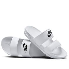 Nike NIike Off Court Duo DC0496-100 Nike White Non-slip Slides, Nike White Synthetic Slides, Nike Black Sporty Slides, Affordable Nike Slip-on Slides, Nike Non-slip Slip-on Slides, Slide Slippers, Stylish Sneakers, Perfect Pair, White And Black