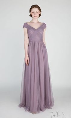 Elegant Long Off Shoulder Tulle Bridesmaid Dress TBQP420 A-line Tulle Bridesmaid Ball Gown, A-line Dress With Fitted Bodice And Tulle Skirt, A-line Dress With Tulle Skirt And Fitted Bodice, Purple A-line Evening Dress For Bridesmaids, A-line Tulle Evening Dress For Bridesmaid, Tulle A-line Evening Dress For Bridesmaid, V-neck Tulle Bridesmaid Dress, Bridesmaid Ball Gown With Ruched Bodice, Purple Tulle Bridesmaid Evening Dress