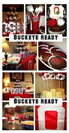 a collage of pictures with the words buckeye ready on it