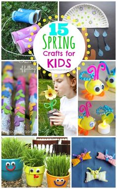 15 spring crafts for kids that are fun to do with the kids in the classroom